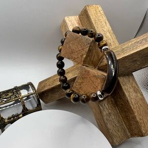 Healing Stone Stretch Bracelet Natural‎ Tigers Eye Bracelet NEW